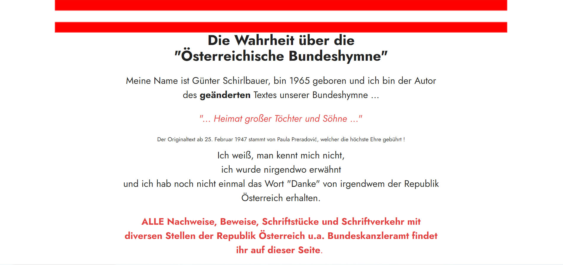 Die Wahrheit über die Österreichische Bundeshymne, Österreichische Bundeshymne, Bundeshymne Österreich, Bundeshymne, Österreich, Schirlbauer