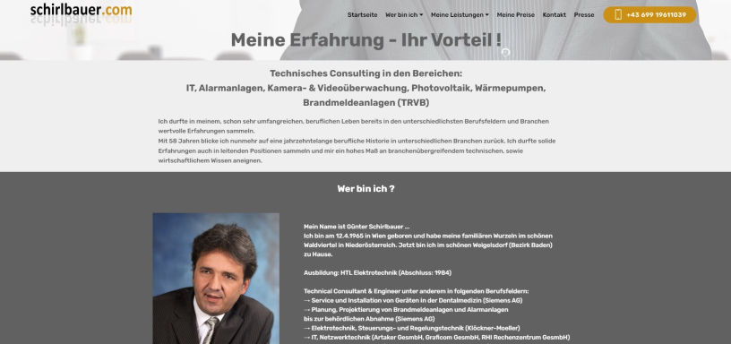 Ing. Günter Schirlbauer - Technisches Consulting - IT, Alarmanlagen, Kamera- & Videoüberwachung, Photovoltaik, Wärmepumpen, Brandmeldeanlagen (gemäß aktueller TRVB) 